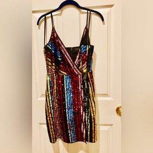 BCBGMaxAzria Multicolor Sequin Dress